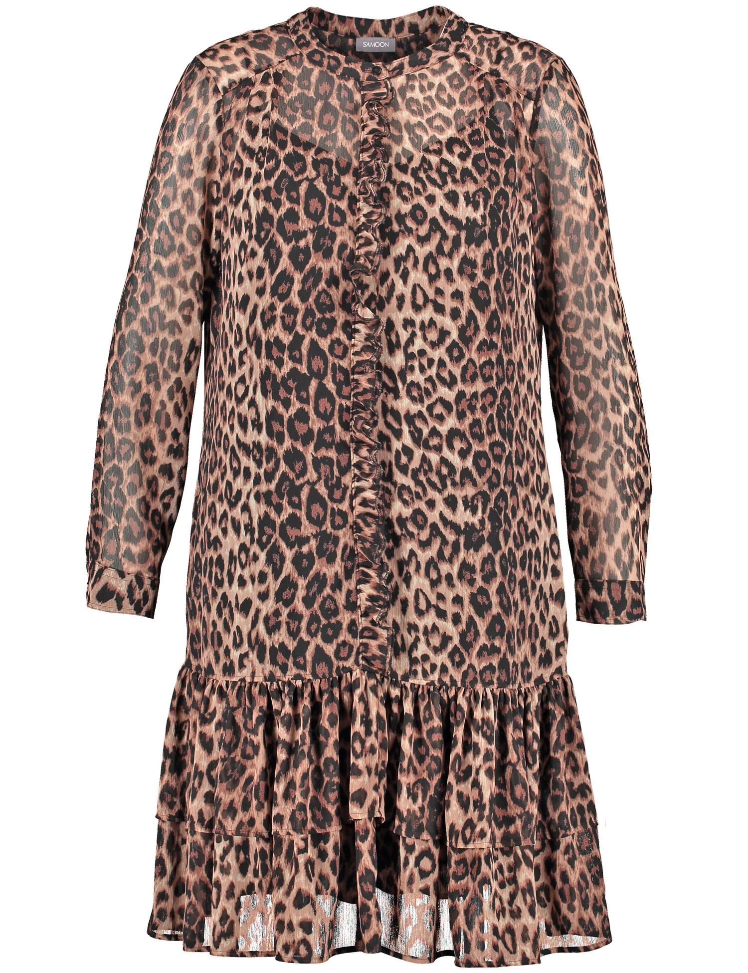 Crêpe-Kleid Mit Leo-Print 4 Crêpe-Kleid Mit Leo-Print - Image 2