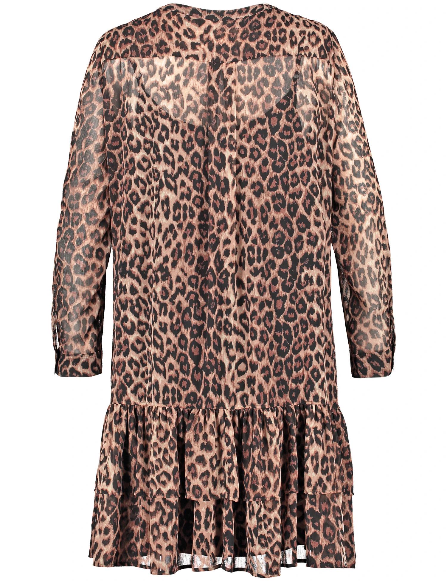 Crêpe-Kleid Mit Leo-Print 5 Crêpe-Kleid Mit Leo-Print - Image 3