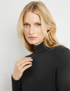 Gerry Weber Elegantes Strickkleid Aus Rippstrick -Feine Mode elegantes strickkleid aus rippstrick 100