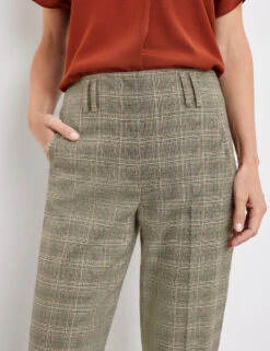 Gerry Weber Fein Karierte 7/8 Hose -Feine Mode fein karierte 78 hose 100