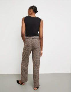 Gerry Weber Fein Karierte Hose Wide Leg -Feine Mode fein karierte hose wide leg 104