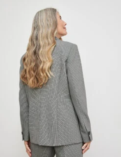 Gerry Weber Fein Karierter Blazer Mit Klassischem Schnitt -Feine Mode fein karierter blazer mit klassischem schnitt 104