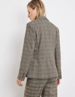 Gerry Weber Fein Karierter Blazer Mit Revers -Feine Mode fein karierter blazer mit revers 104