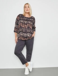 Fein Schimmernde 3/4 Arm Bluse -Feine Mode fein schimmernde 34 arm bluse 102