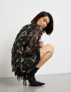 Taifun Festliches Kleid Mit Pailletten-Zier -Feine Mode festliches kleid mit pailletten zier 102