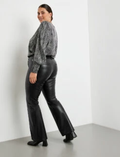 Flared-Hose In Lederoptik Betty -Feine Mode flared hose in lederoptik betty 104