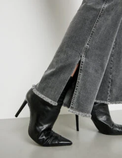 Taifun Flared Jeans Mit Saumschlitzen -Feine Mode flared jeans mit saumschlitzen 100