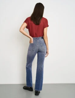 Gerry Weber Flared Jeans Mit Washed-Out Effekt -Feine Mode flared jeans mit washed out effekt 104