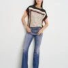 Gerry Weber Flared Jeans Mit Washed-Out Effekt -Feine Mode flared jeans mit washed out effekt 110