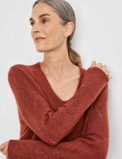 Gerry Weber Flauschiger Pullover Mit Ajour-Details -Feine Mode flauschiger pullover mit ajour details 100