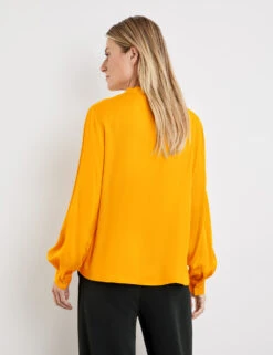 Gerry Weber Fließende Bluse Mit Leichten Ballonärmeln -Feine Mode fliessende bluse mit leichten ballonaermeln 104