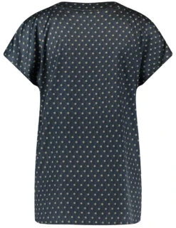 Gerry Weber Fließende Kurzarmbluse Mit Grafischem Muster -Feine Mode fliessende kurzarmbluse mit grafischem muster 03