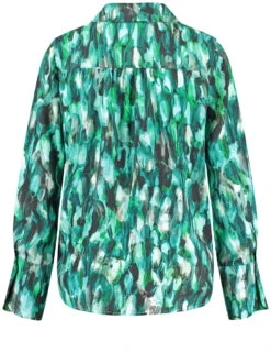 Gerry Weber Fließende Langarmbluse Mit Allover-Dessin -Feine Mode fliessende langarmbluse mit allover dessin 03