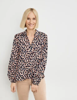 Gerry Weber Fließende Langarmbluse Mit Allover-Muster