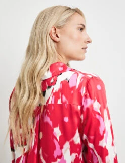 Taifun Fließende Langarmbluse Mit Allover-Print -Feine Mode fliessende langarmbluse mit allover print 100