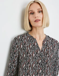 Gerry Weber Fließende Tunika Mit Allover-Dessin -Feine Mode fliessende tunika mit allover dessin 100