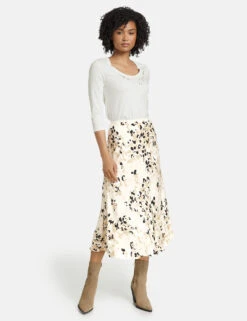 Taifun Fließender A-Linien-Rock Mit Elastischem Bund 13 Taifun Fließender A-Linien-Rock Mit Elastischem Bund -Feine Mode fliessender a linien rock mit elastischem bund 01