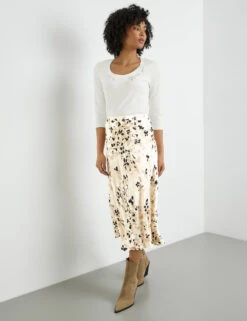 Taifun Fließender A-Linien-Rock Mit Elastischem Bund