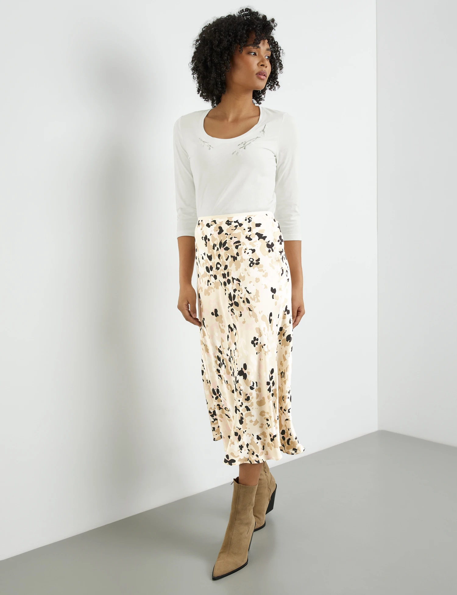 Taifun Fließender A-Linien-Rock Mit Elastischem Bund 3 Taifun Fließender A-Linien-Rock Mit Elastischem Bund