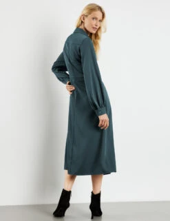 Gerry Weber Fließendes Kleid Mit Dekoartiven Falten -Feine Mode fliessendes kleid mit dekoartiven falten 104