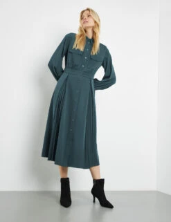 Gerry Weber Fließendes Kleid Mit Dekoartiven Falten