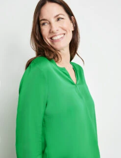 Gerry Weber Fließendes Langarm Blusenshirt -Feine Mode fliessendes langarm blusenshirt 100