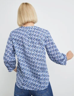Gerry Weber Gemusterte 3/4 Arm Bluse -Feine Mode gemusterte 34 arm bluse 104