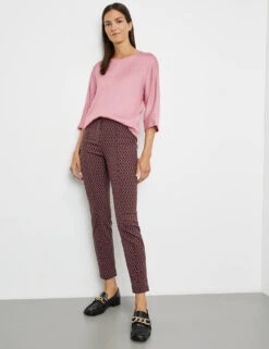 Gerry Weber Gemusterte 7/8 Stretchhose Slim Fit