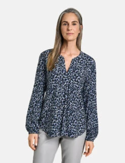 Gerry Weber Gemusterte Bluse Mit Falte Am Vorderteil 15 Gerry Weber Gemusterte Bluse Mit Falte Am Vorderteil -Feine Mode gemusterte bluse mit falte am vorderteil 01