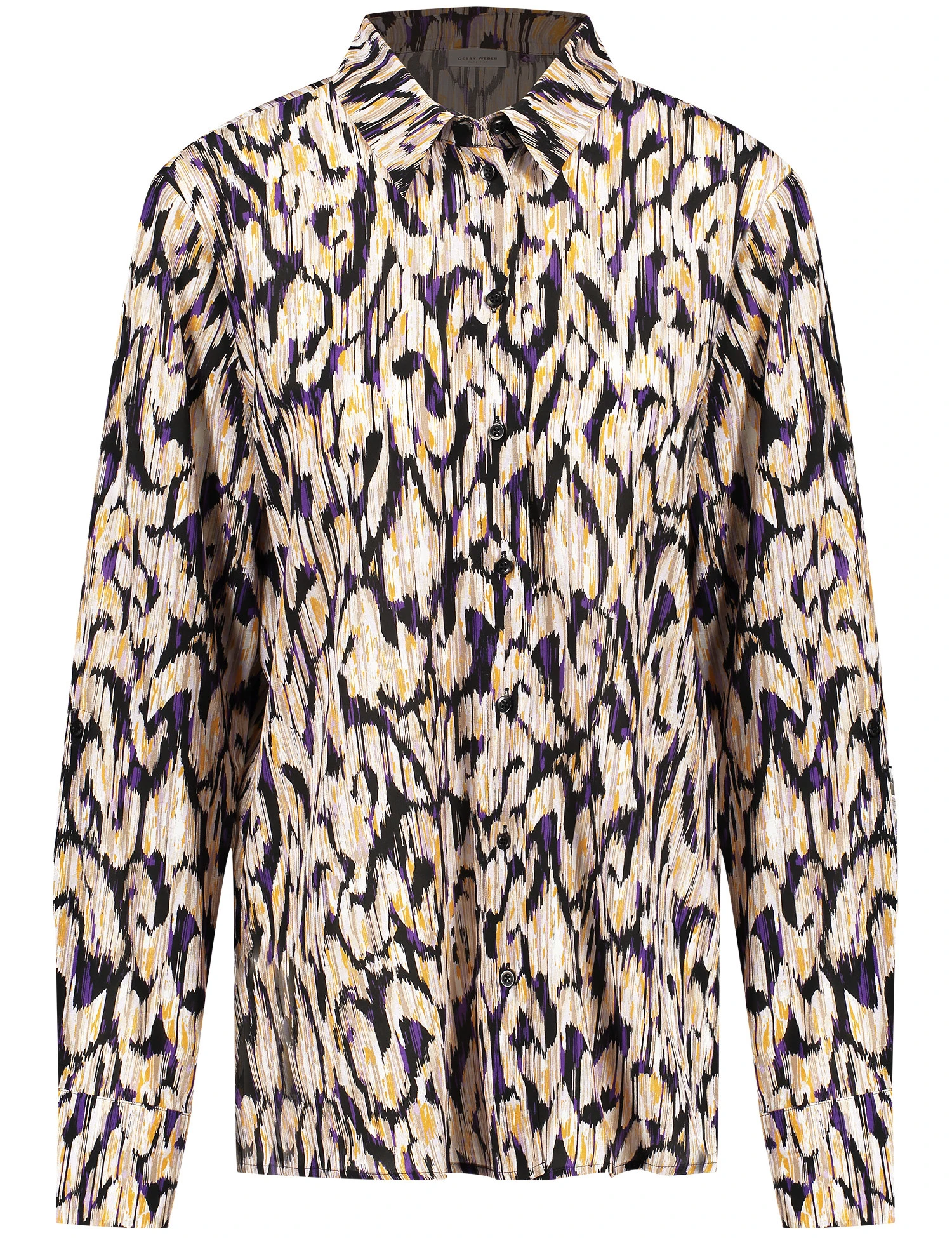 Gerry Weber Gemusterte Hemdbluse Mit Seitenschlitzen 4 Gerry Weber Gemusterte Hemdbluse Mit Seitenschlitzen - Image 2