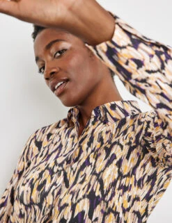 Gerry Weber Gemusterte Hemdbluse Mit Seitenschlitzen 12 Gerry Weber Gemusterte Hemdbluse Mit Seitenschlitzen -Feine Mode gemusterte hemdbluse mit seitenschlitzen 100