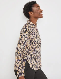 Gerry Weber Gemusterte Hemdbluse Mit Seitenschlitzen 13 Gerry Weber Gemusterte Hemdbluse Mit Seitenschlitzen -Feine Mode gemusterte hemdbluse mit seitenschlitzen 102