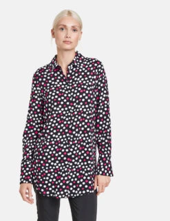 Taifun Gemusterte Longbluse Mit Verlängertem Rückenteil 13 Taifun Gemusterte Longbluse Mit Verlängertem Rückenteil -Feine Mode gemusterte longbluse mit verlaengertem rueckenteil 01