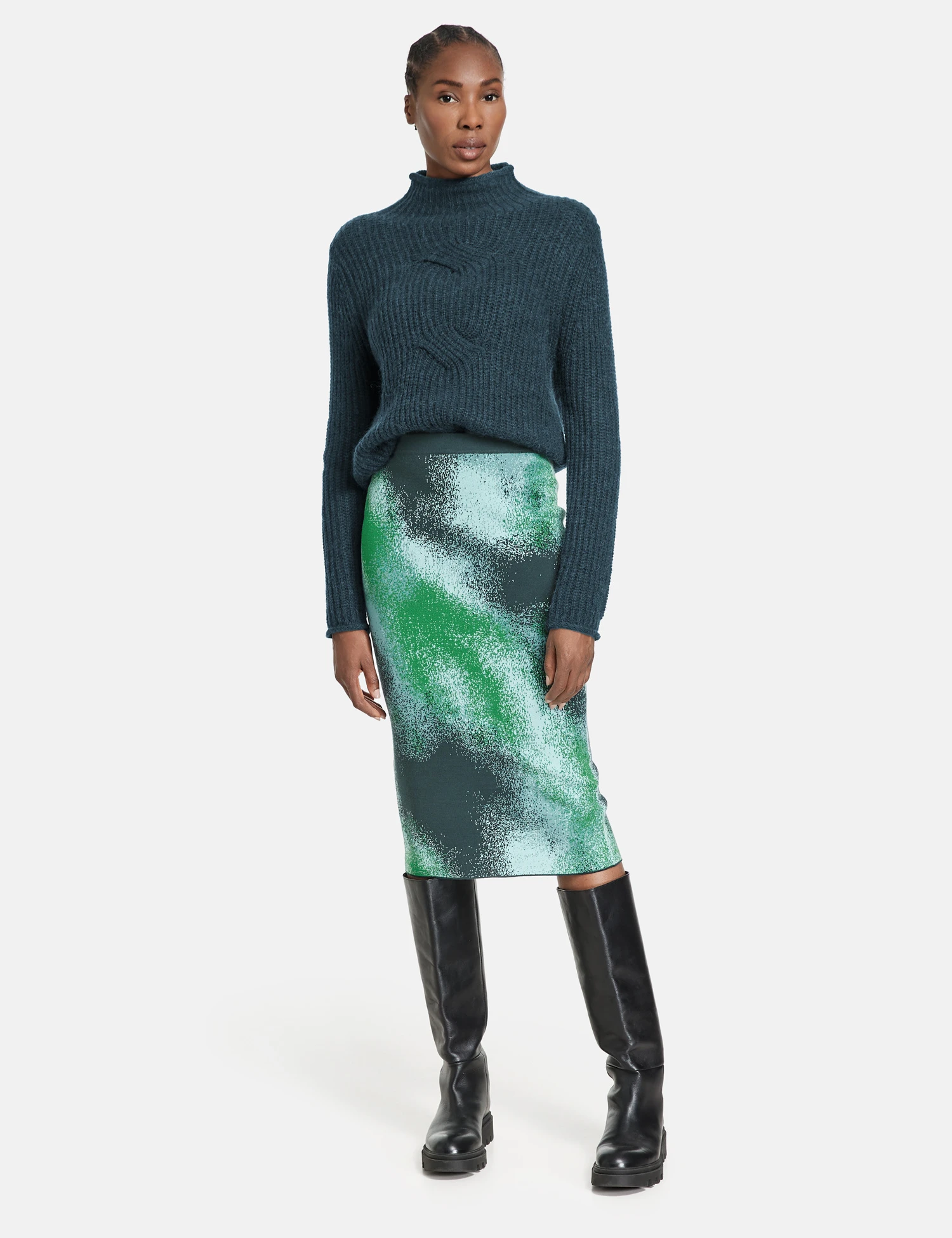 Gerry Weber Gemusterter Bleistiftrock Aus Feinstrick 9 Gerry Weber Gemusterter Bleistiftrock Aus Feinstrick - Image 7