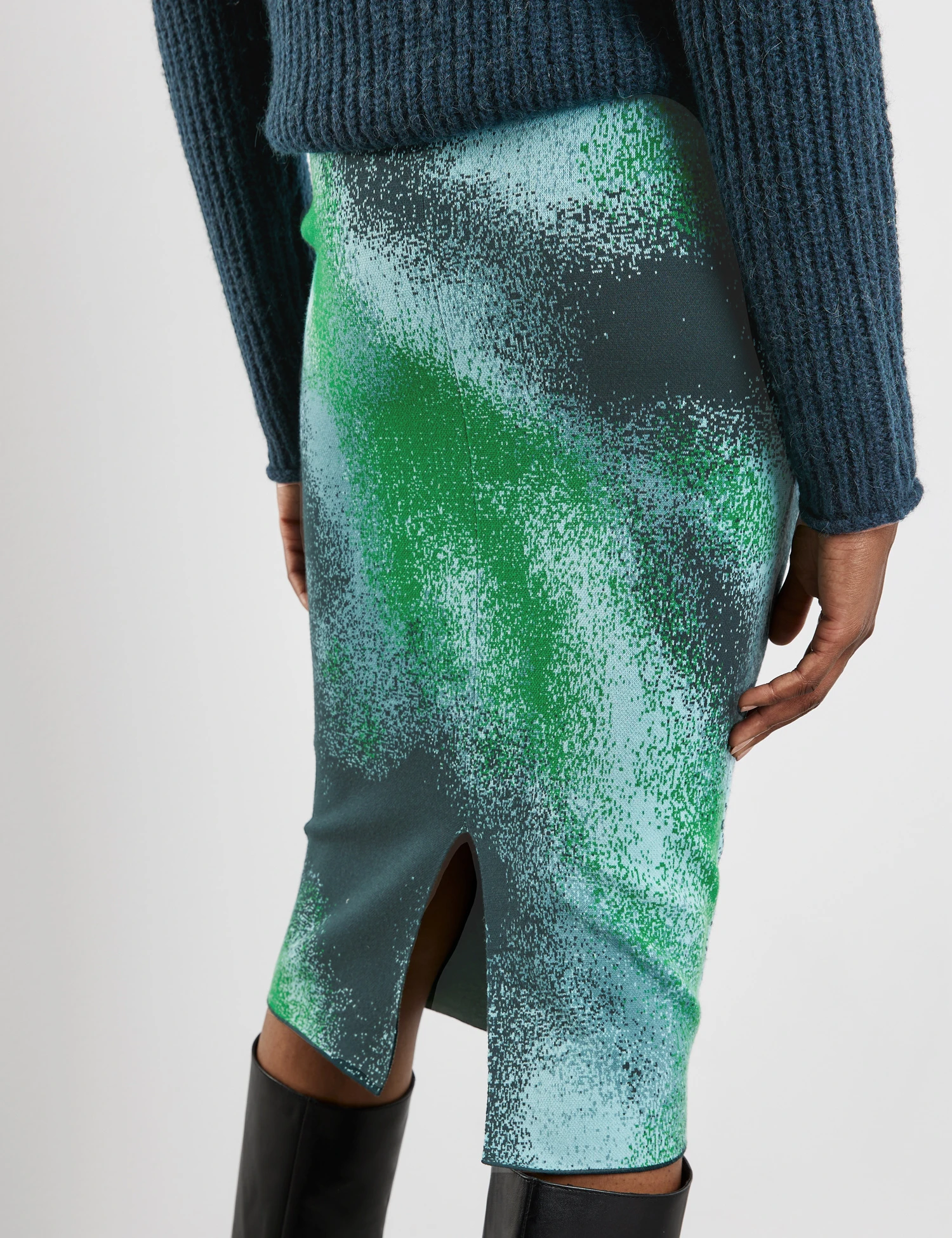 Gerry Weber Gemusterter Bleistiftrock Aus Feinstrick 6 Gerry Weber Gemusterter Bleistiftrock Aus Feinstrick - Image 4