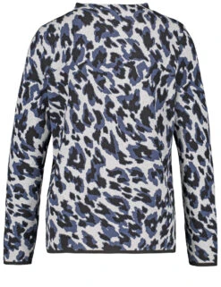 Gerry Weber Gemusterter Pullover Mit Kurzem Stehkragen -Feine Mode gemusterter pullover mit kurzem stehkragen 03