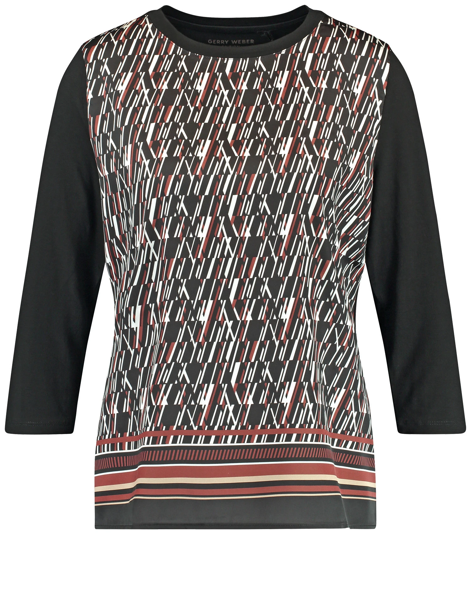 Gerry Weber Gemustertes 3/4 Arm Shirt Mit Material-Patch 4 Gerry Weber Gemustertes 3/4 Arm Shirt Mit Material-Patch - Image 2