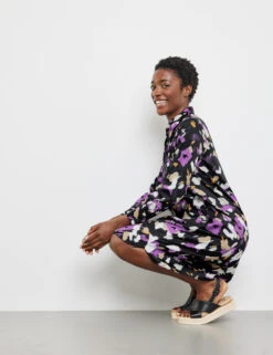 Gerry Weber Gemustertes Blusenkleid Mit Armriegel -Feine Mode gemustertes blusenkleid mit armriegel 102