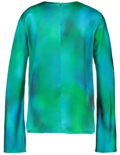 Gerry Weber Gemustertes Blusenshirt Mit Geschlitzten Ärmeln -Feine Mode gemustertes blusenshirt mit geschlitzten aermeln 03