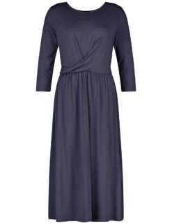 Feine Mode -Feine Mode gemustertes jerseykleid mit wickeloptik 02