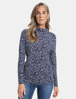 Gerry Weber Gemustertes Langarmshirt Mit Turtleneck 15 Gerry Weber Gemustertes Langarmshirt Mit Turtleneck -Feine Mode gemustertes langarmshirt mit turtleneck 01