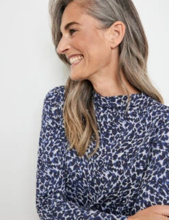 Gerry Weber Gemustertes Langarmshirt Mit Turtleneck 12 Gerry Weber Gemustertes Langarmshirt Mit Turtleneck -Feine Mode gemustertes langarmshirt mit turtleneck 100