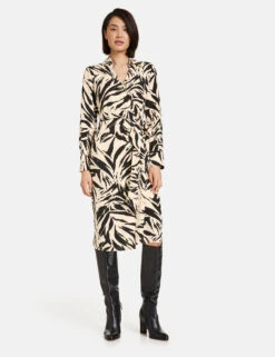 Taifun Gemustertes Wickelkleid -Feine Mode gemustertes wickelkleid 01