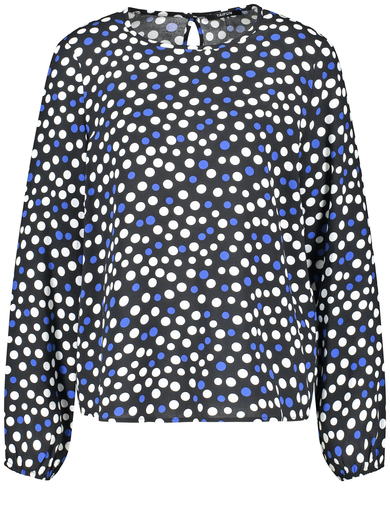 Taifun Gepunktetes Blusenshirt Mit Elastischem Ärmelsaum 4 Taifun Gepunktetes Blusenshirt Mit Elastischem Ärmelsaum - Image 2