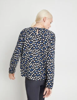 Taifun Gepunktetes Blusenshirt Mit Elastischem Ärmelsaum 12 Taifun Gepunktetes Blusenshirt Mit Elastischem Ärmelsaum -Feine Mode gepunktetes blusenshirt mit elastischem aermelsaum 104