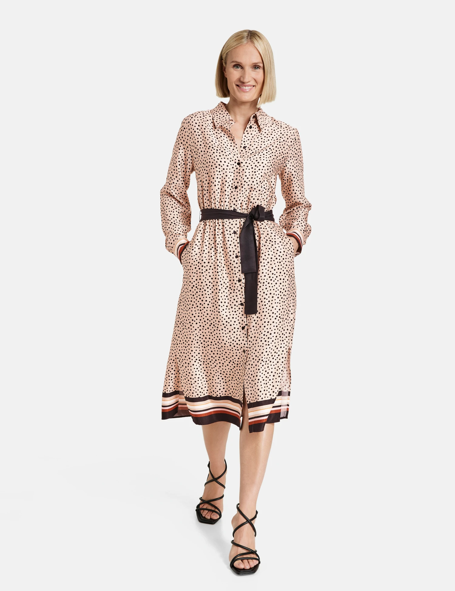 Gerry Weber Gepunktetes Midikleid Mit Taillenband 9 Gerry Weber Gepunktetes Midikleid Mit Taillenband - Image 7