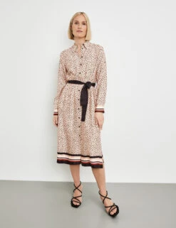 Gerry Weber Gepunktetes Midikleid Mit Taillenband