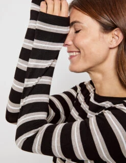 Gerry Weber Geringelter Pullover -Feine Mode geringelter pullover 100