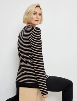 Gerry Weber Geringeltes 3/4 Arm Shirt -Feine Mode geringeltes 34 arm shirt 104