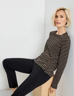 Gerry Weber Geringeltes 3/4 Arm Shirt -Feine Mode geringeltes 34 arm shirt 105